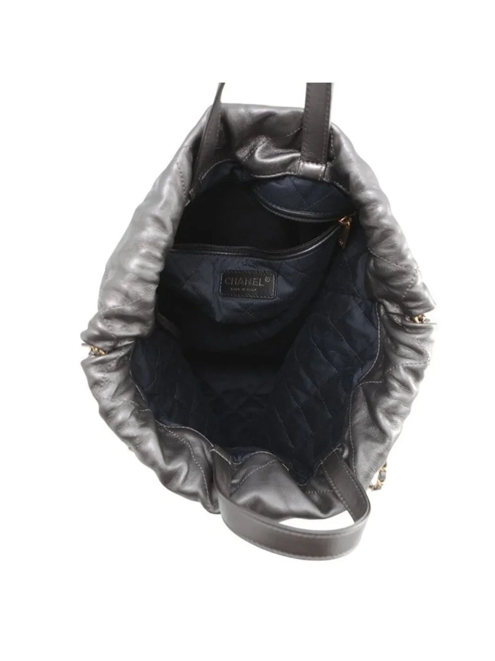 Chanel Backpack 22 Large Shiny Calf Leather